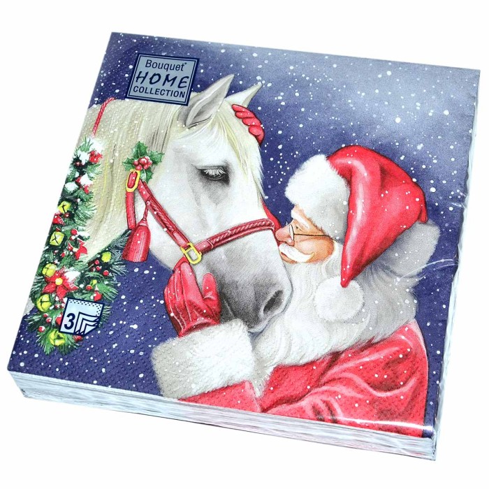 Салфетки бумажные Art Bouquet новогодний декор в ассортименте трехслойные 33*33см 20шт