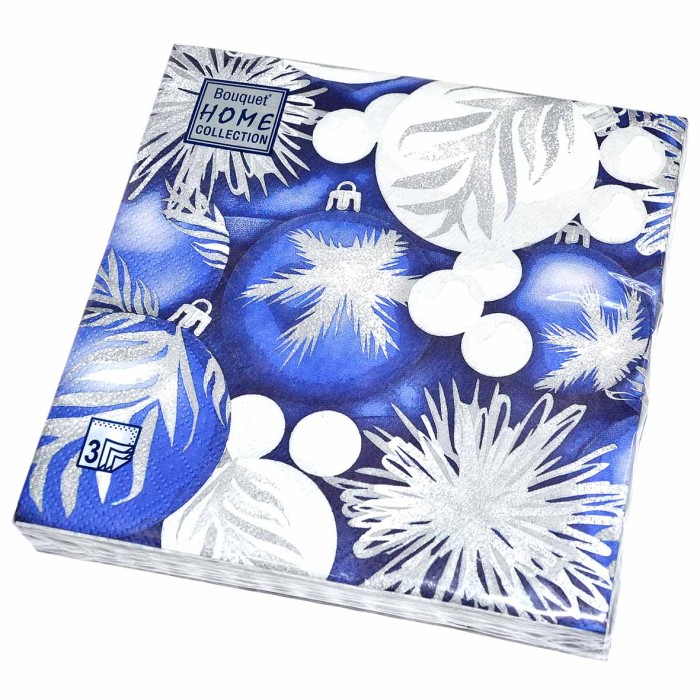 Салфетки бумажные Art Bouquet новогодний декор в ассортименте трехслойные 33*33см 20шт