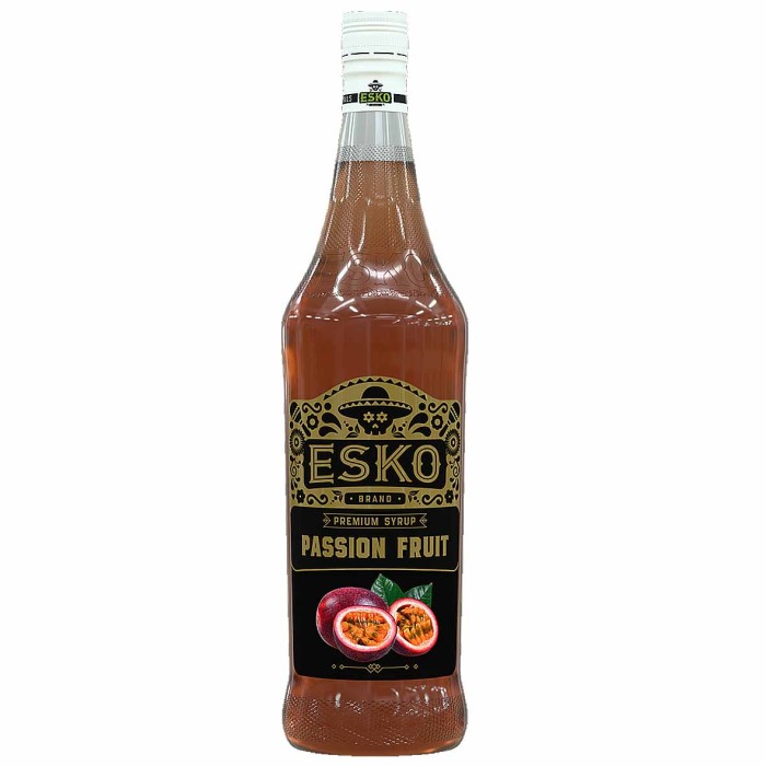 Сироп ESKO Маракуйя премиум 75% 1л ст/б