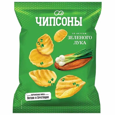 Чипсы Чипсоны вкус зеленый лук 40гр м/у