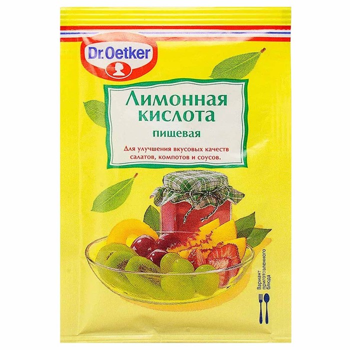 Кислота лимонная Dr.Oetker 50гр м/у