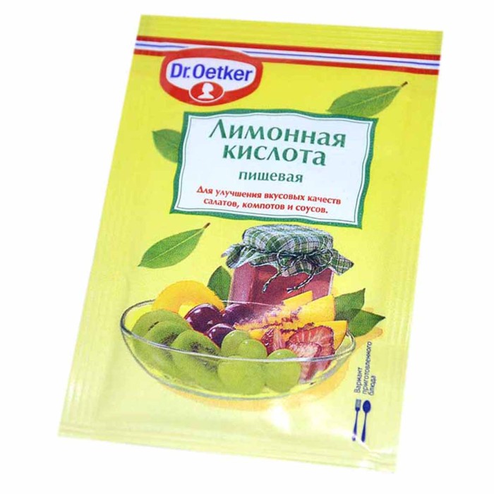 Кислота лимонная Dr.Oetker 50гр м/у