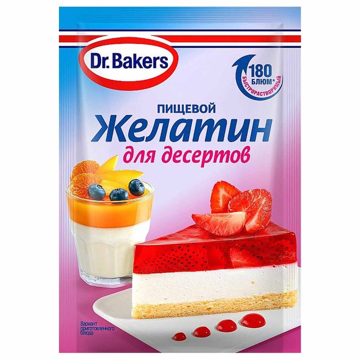 Желатин Dr.Bakers пищевой для десертов 10гр м/у