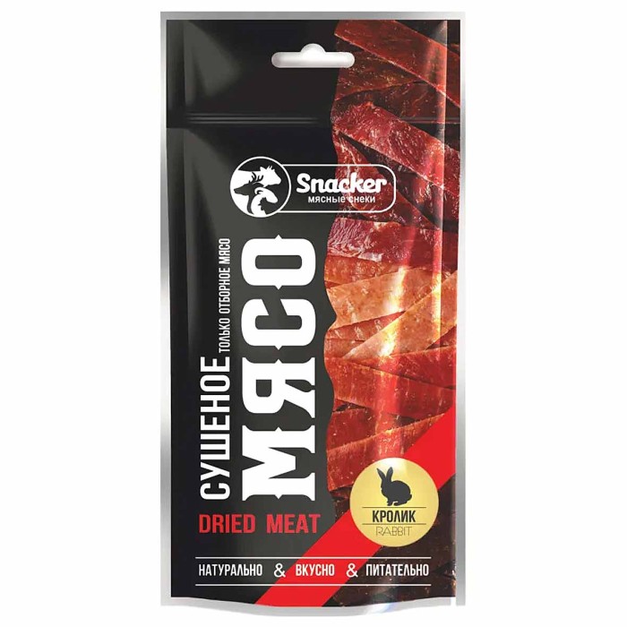 Снеки мясные Snacker кролик сушеный 30гр м/у