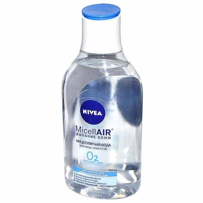 Вода мицеллярная Nivea MicellAir Дыхание кожи для норм и комб кожи 400мл пэт