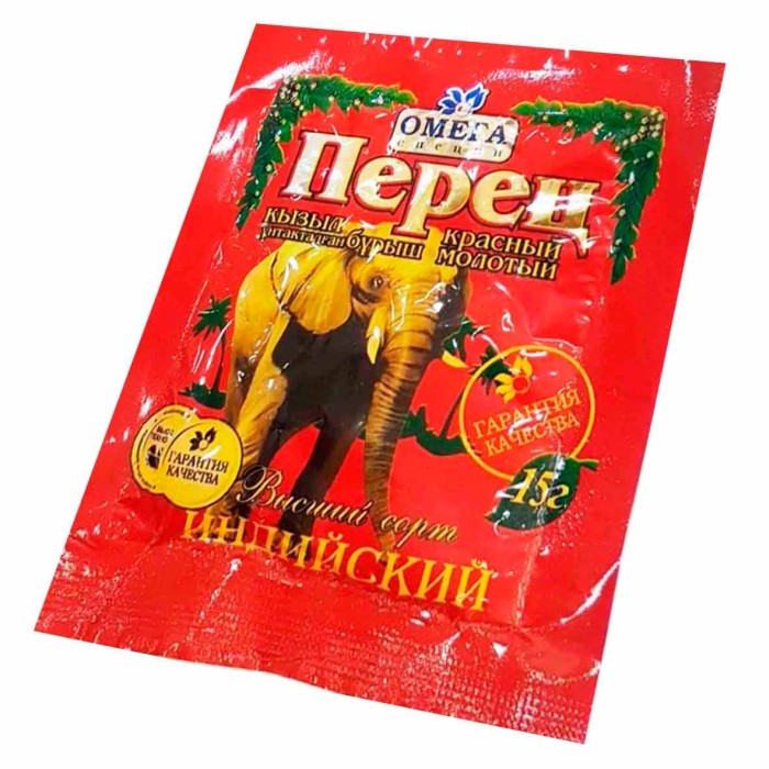 Перец красный Омега Индийский молотый 15гр м/у