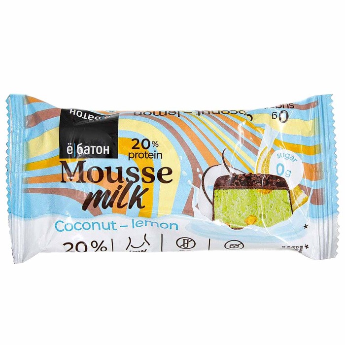 Десерт Ёбатон Mousse milk кокос-лимон 40гр м/у