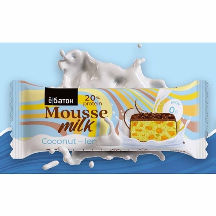 Десерт Ёбатон Mousse milk кокос-лимон 40гр м/у