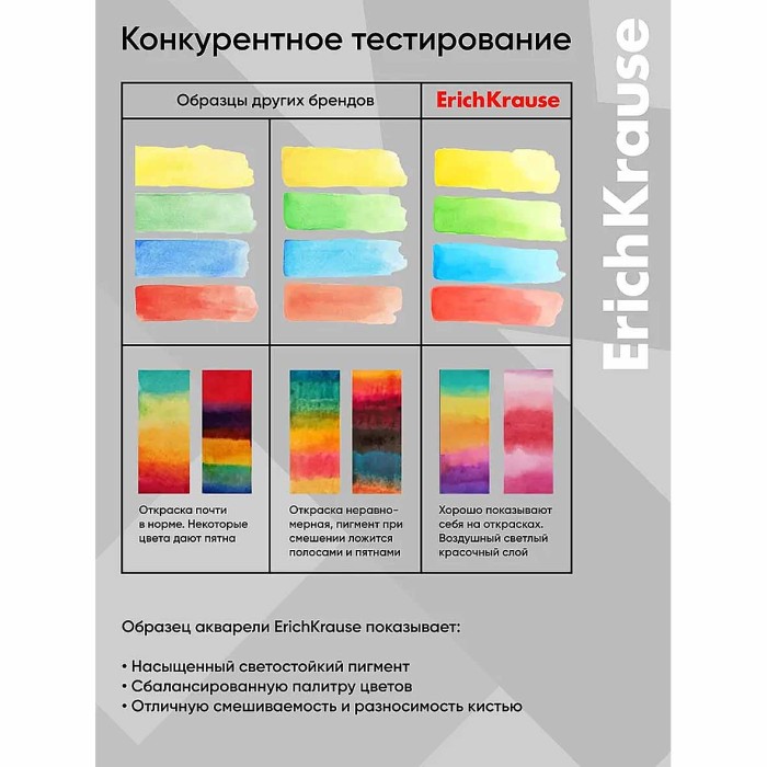 Краски акварельные Erich Krause Panda Hugs 12цв арт62984