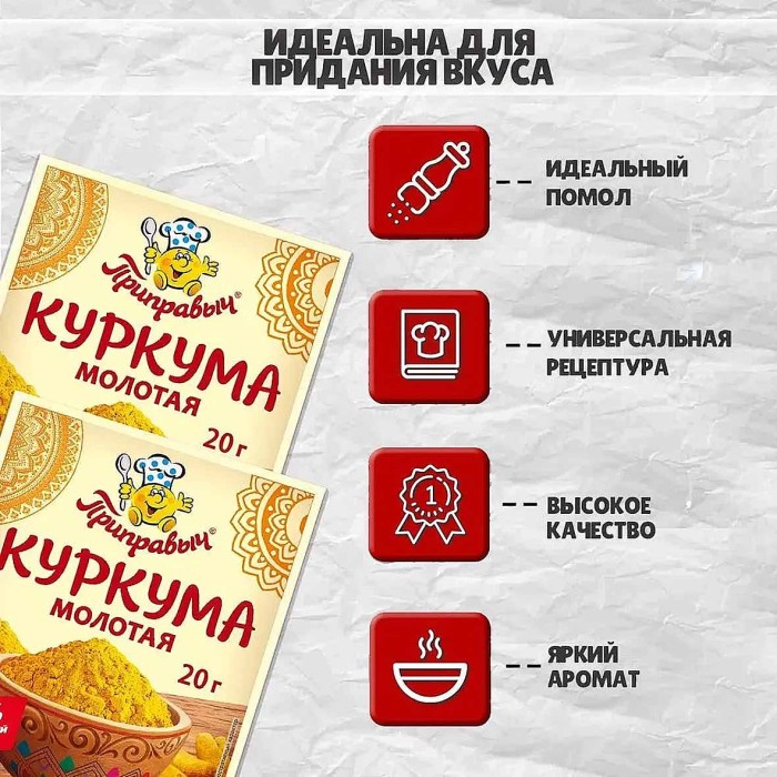 Куркума Приправыч молотая 20гр м/у