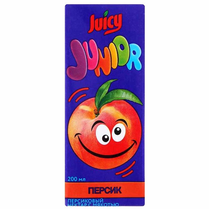 Нектар Juicy Junior персик 200мл т/п
