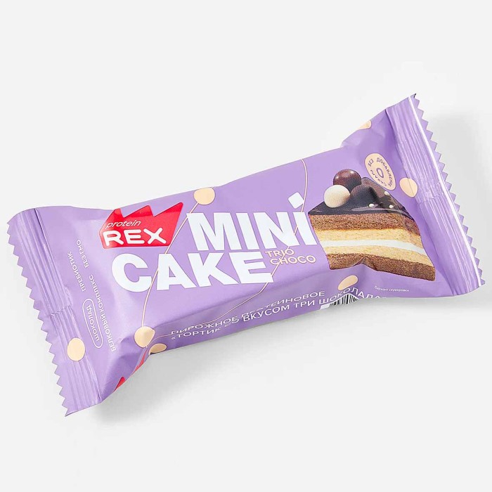 Мини-тортик протеиновый ProteinRex Три шоколада 40гр м/у