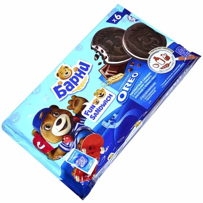 Бисквит Барни Фан Сендвич Орео с кусочками темного шоколада 180гр м/у
