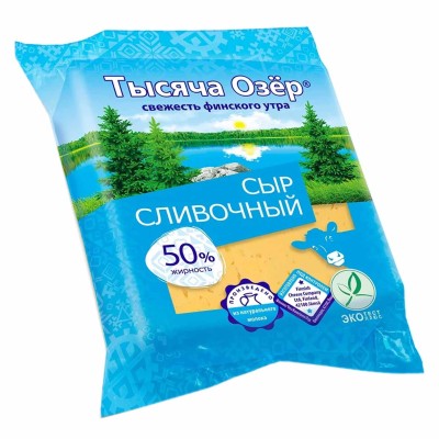 Сыр Тысяча озер Сливочный 50% 200гр м/у