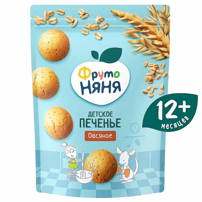 Печенье ФрутоНяня овсяное 12+ 120гр м/у