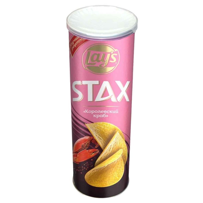 Чипсы Lay’s Stax вкус королевский краб 140гр туба