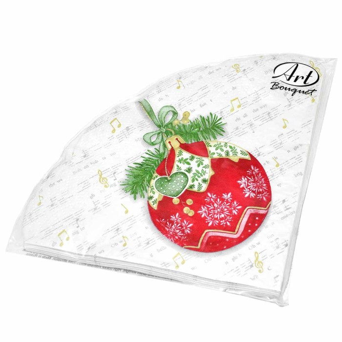 Салфетки бумажные Art Bouquet новогодний декор в ассортименте трехслойные 23см 12шт