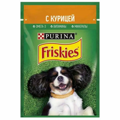 Корм для собак Friskies курица 85гр пауч