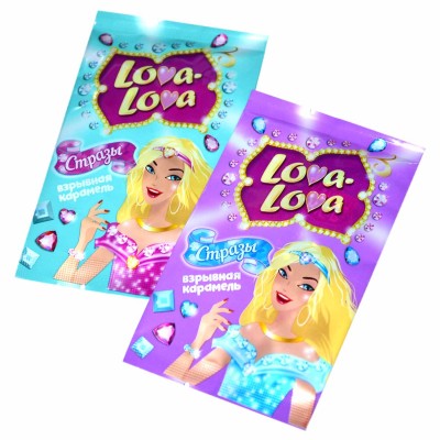 Карамель взрывная Какнди клаб Lova-Lova стразы 1гр