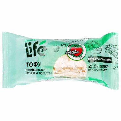 Продукт белковый Лента Life Тофу итальянские травы и томаты 120гр м/у