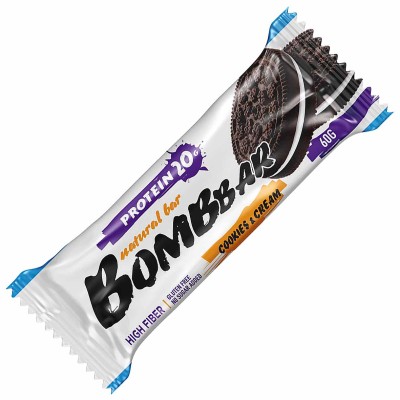 Батончик неглаз Bombbar со вкусом печенье-крем 60гр м/у