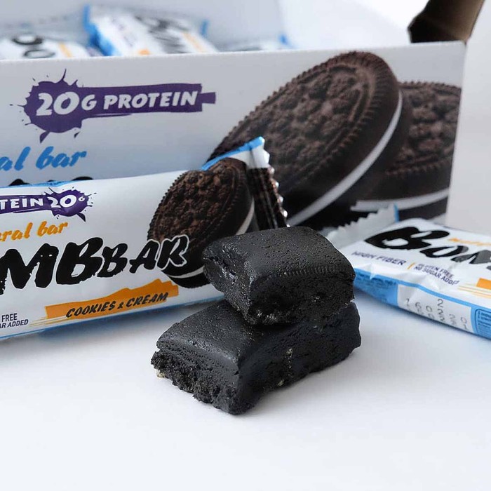 Батончик неглаз Bombbar со вкусом печенье-крем 60гр м/у