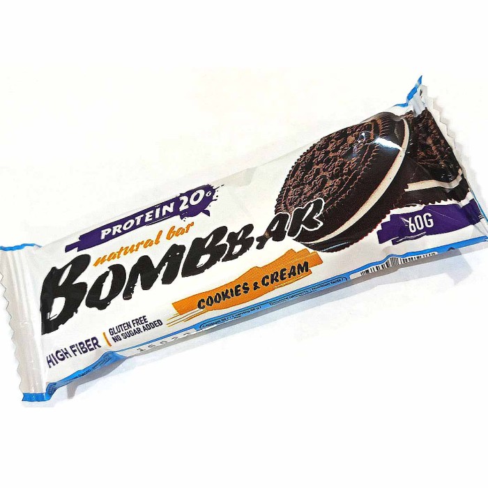 Батончик неглаз Bombbar со вкусом печенье-крем 60гр м/у