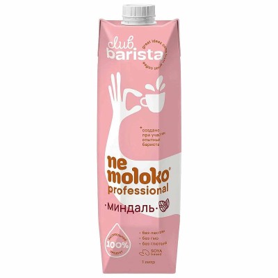 Напиток миндальный Nemoloko на соевой основе обогащ витаминами и мин 1л т/п