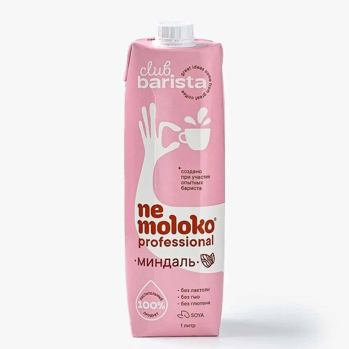 Напиток миндальный Nemoloko на соевой основе обогащ витаминами и мин 1л т/п
