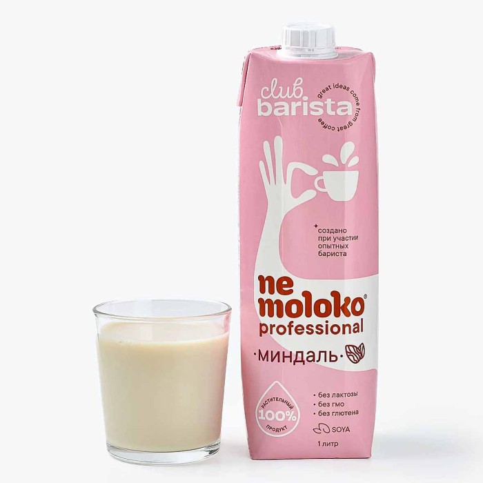Напиток миндальный Nemoloko на соевой основе обогащ витаминами и мин 1л т/п