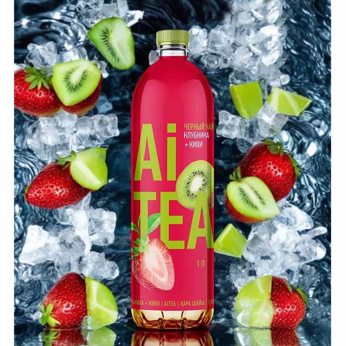 Чай Ai Tea клубника-киви черный 1л пэт