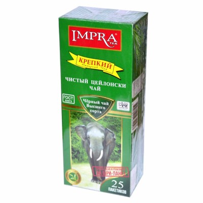 Чай Impra черный (зеленая пачка) 25*1,5гр к/у
