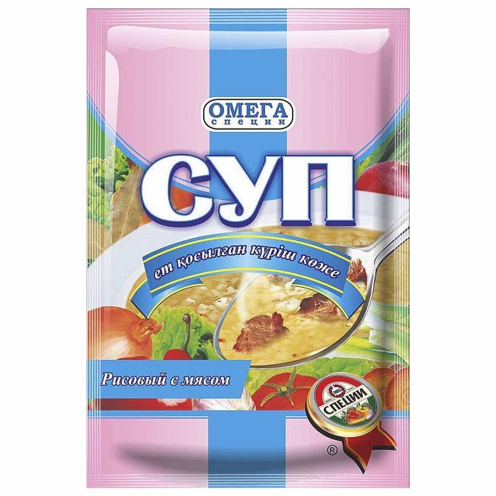 Суп Омега Рисовый с мясом 70гр м/у