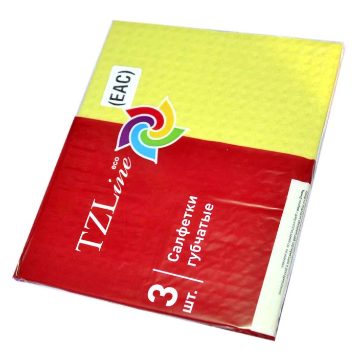 Салфетка для уборки TZLine губчатые 3шт м/у