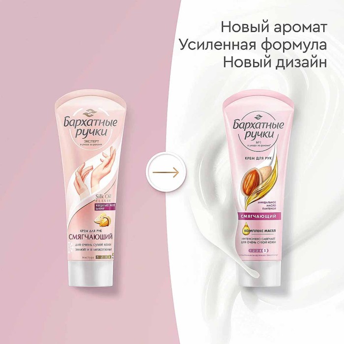 Крем для рук Бархатные ручки Смягчающий 80мл туба