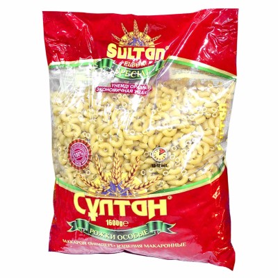 Макароны Султан рожки особые М625 1,6кг м/у