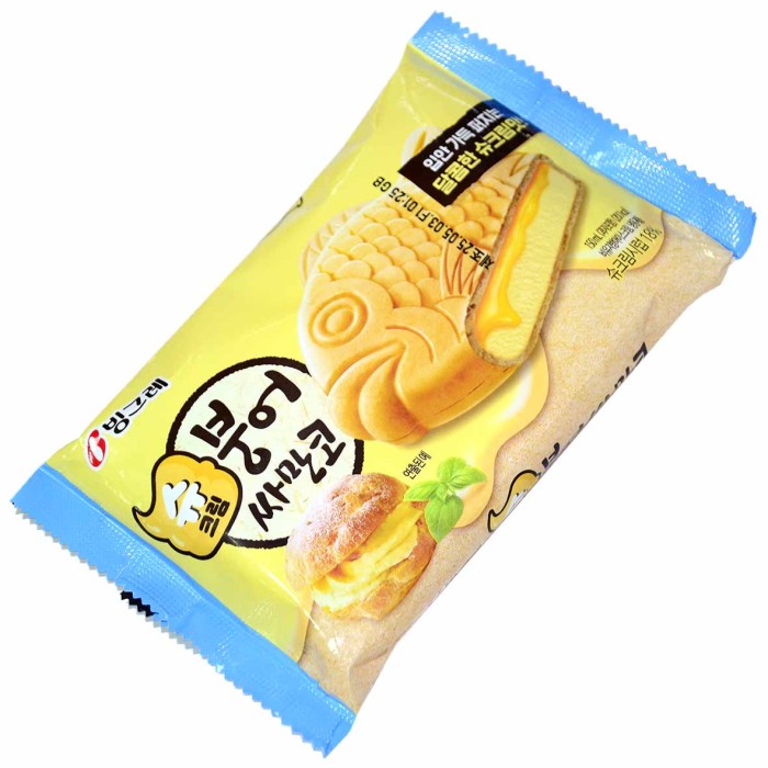 Мороженое Binggrae сэндвич рыбка со вкусом заварного крема 150гр м/у