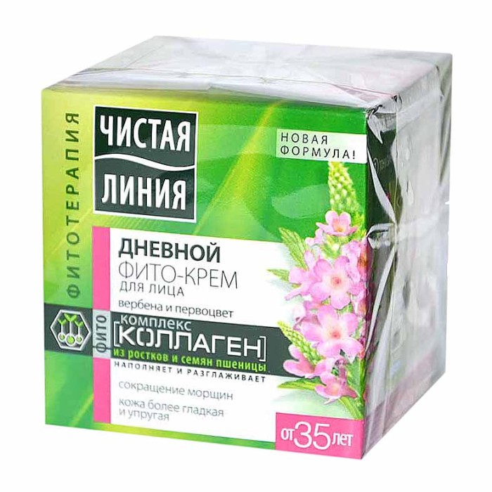 Крем для лица Чистая линия Фитотерапия дневной 35+ 45мл пэт