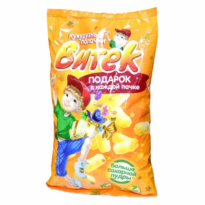 Палочки кукурузные Витек сладкие с подарком 140гр м/у