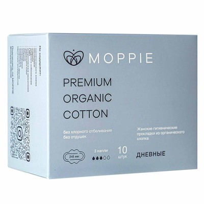 Прокладки Moppie Organic Cotton 8шт к/у