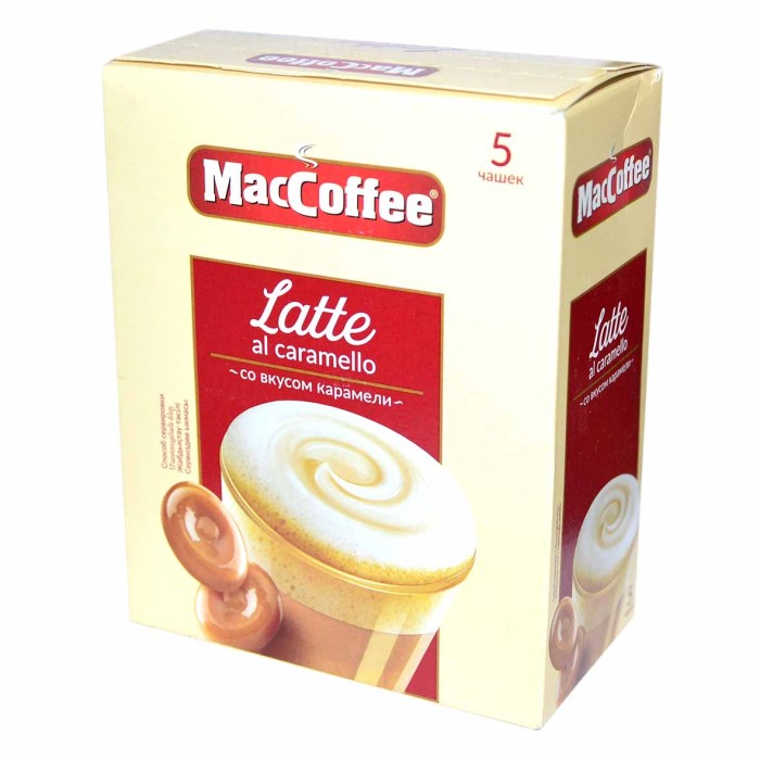 Кофе MacCoffee Latte al Caramello 3в1 5* 22гр м/у