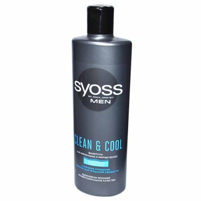 Шампунь для волос Syoss Men Clean&amp;Cool 450мл пэт
