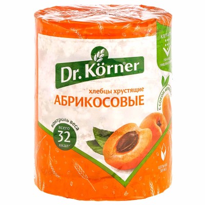 Хлебцы Dr.Korner злаковый коктейль абрикосовый 90гр м/у