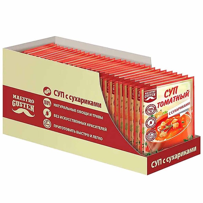 Суп Maestro Gusten Томатный с сухариками 16гр м/у