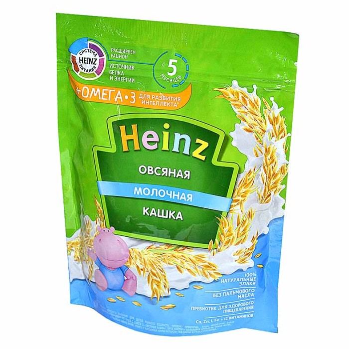 Каша Heinz овсяная молочная с 5мес 200гр д/п