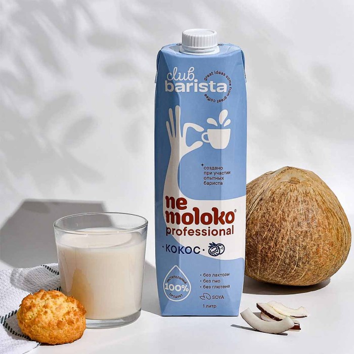 Напиток кокосовый Nemoloko на соевой основе обогащ витаминами и мин 1л т/п