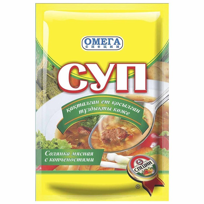 Суп Омега Солянка мясная с копченостями 50гр м/у