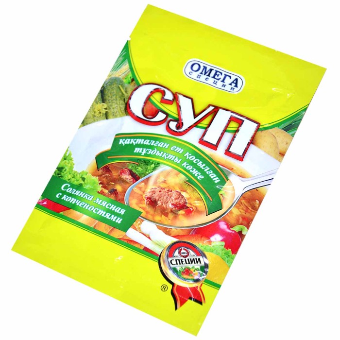 Суп Омега Солянка мясная с копченостями 50гр м/у