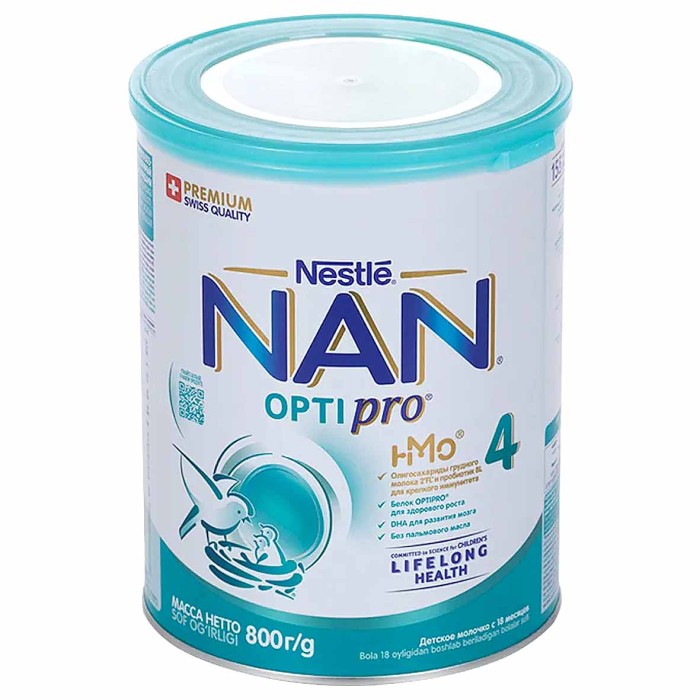 Смесь Nan 4 Optipro молочная с 18мес 800гр ж/б