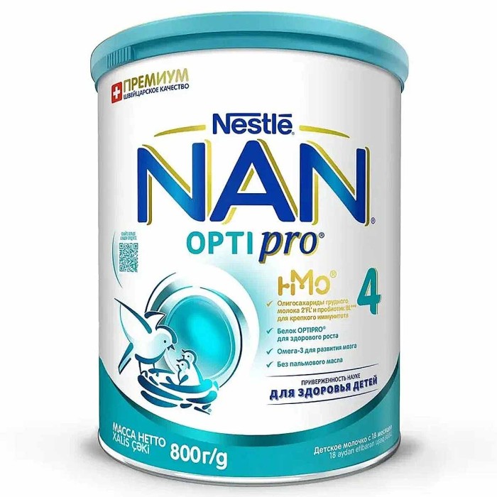 Смесь Nan 4 Optipro молочная с 18мес 800гр ж/б